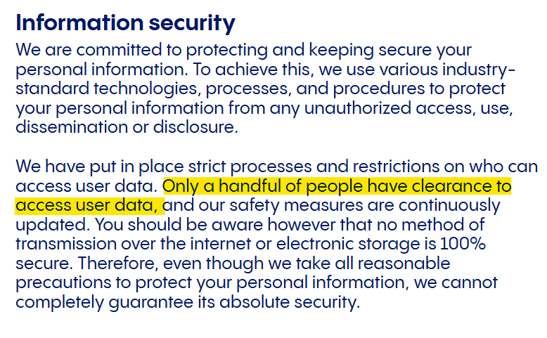 Aloha browser information security