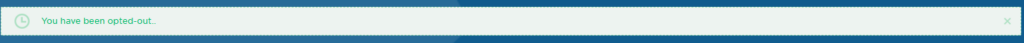 AtData you have been opted out