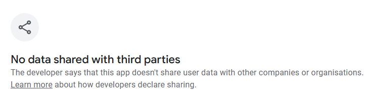 "No data shared with third parties," according to the BetterHelp Google Play page