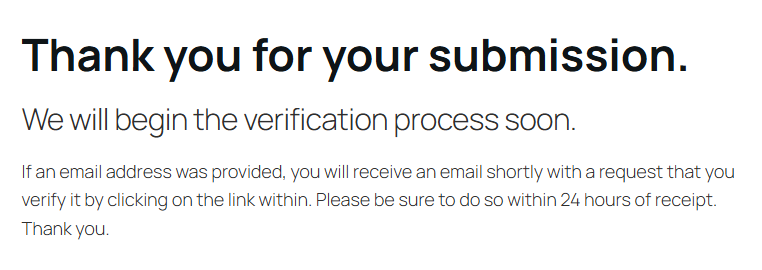 Buxton thank you and check your email