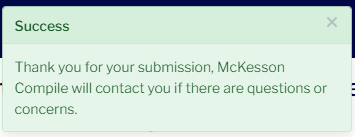 Compile success message