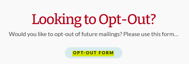 DiabloMedia opt out button