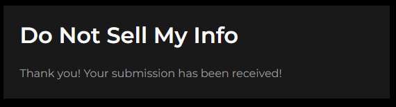 LiveDataTechnologies thank you message