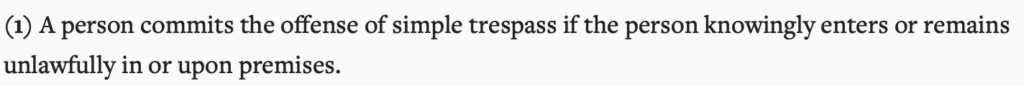 Hawaii simple trespass