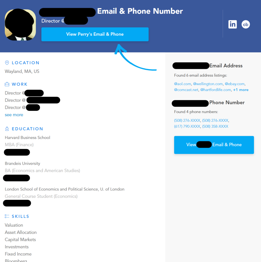 B2B data broker profile