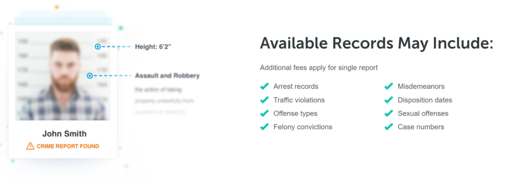 Spokeo criminal records personal information list