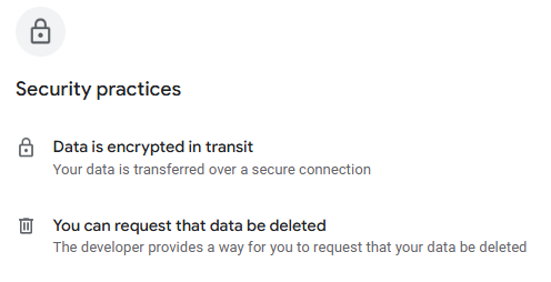 MX Player security practices as per Google Play