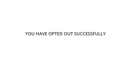 Plexuss "You have opted out successfully"