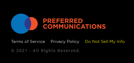 Preferred Communications footer
