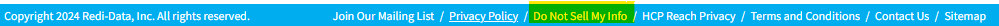RediData footer