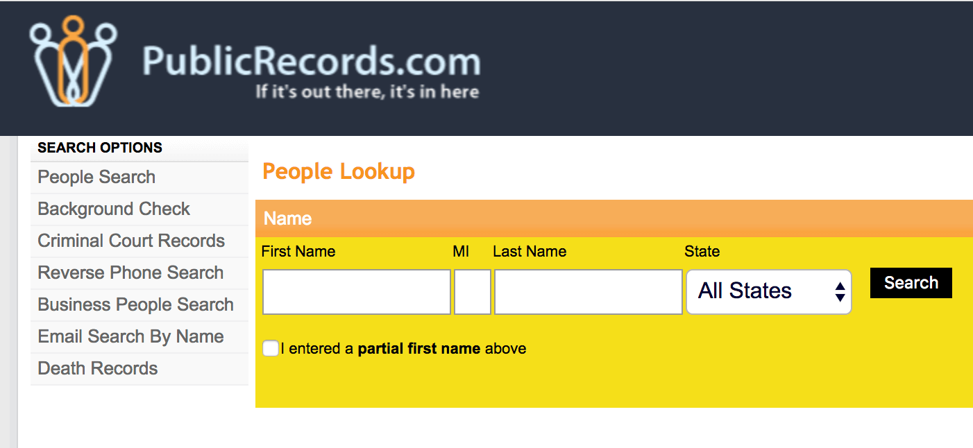 remove yourself from publicrecords.com public records opt out removal