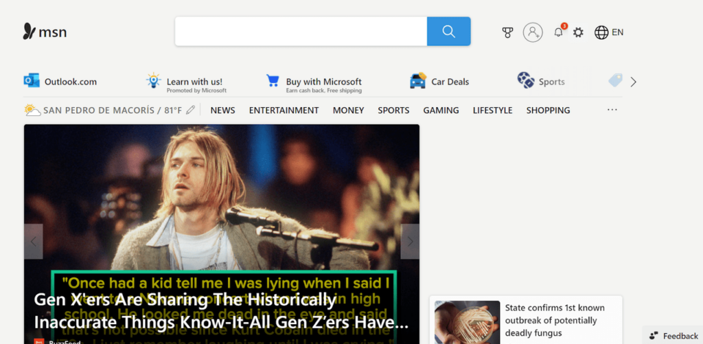 MSN website