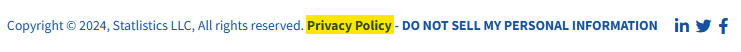 Statlistics footer